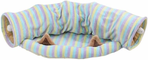 猫用トンネル 猫ハウス キャットトンネル 猫ベッド おもちゃ ペットハウス キャット ネコトンネル ネコの寝袋 ペット用品 クッション 折りたたみ プレイベッド キャンバス 屋内用 MIYU-JP ミユ ジャパン