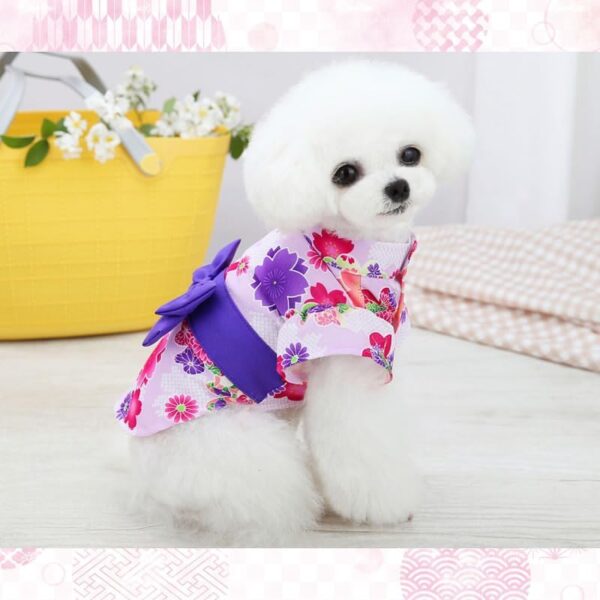 ペットのお洋服 ドッグウェア 着物 浴衣 犬用 花柄 お祭り 夏服 中型犬 小型犬【全2カラー／4サイズ】MIYU-JP ミユ ジャパン - 画像 (7)