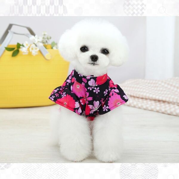 ペットのお洋服 ドッグウェア 着物 浴衣 犬用 花柄 お祭り 夏服 中型犬 小型犬【全2カラー／4サイズ】MIYU-JP ミユ ジャパン - 画像 (3)
