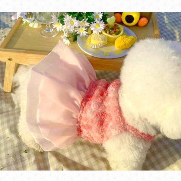 ペット用レースタイプドレス　涼しいペット洋服 - 画像 (2)