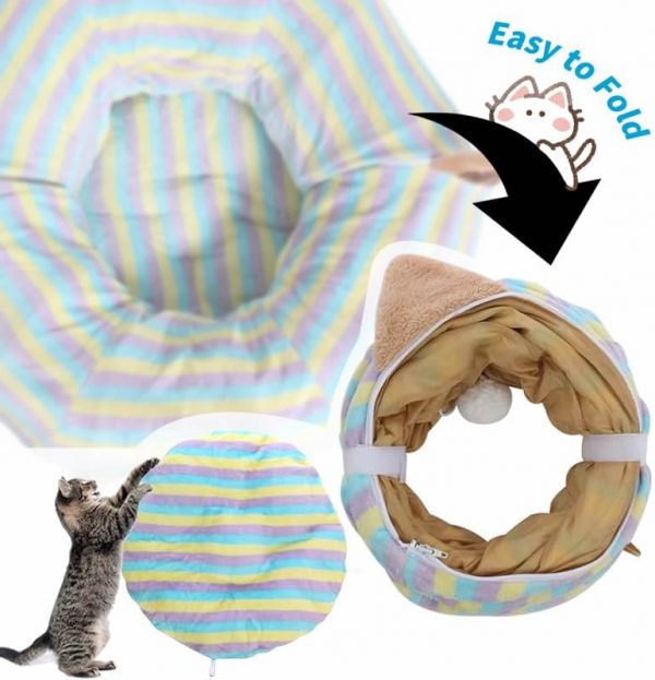 猫用トンネル 猫ハウス 丸型 - 画像 (5)